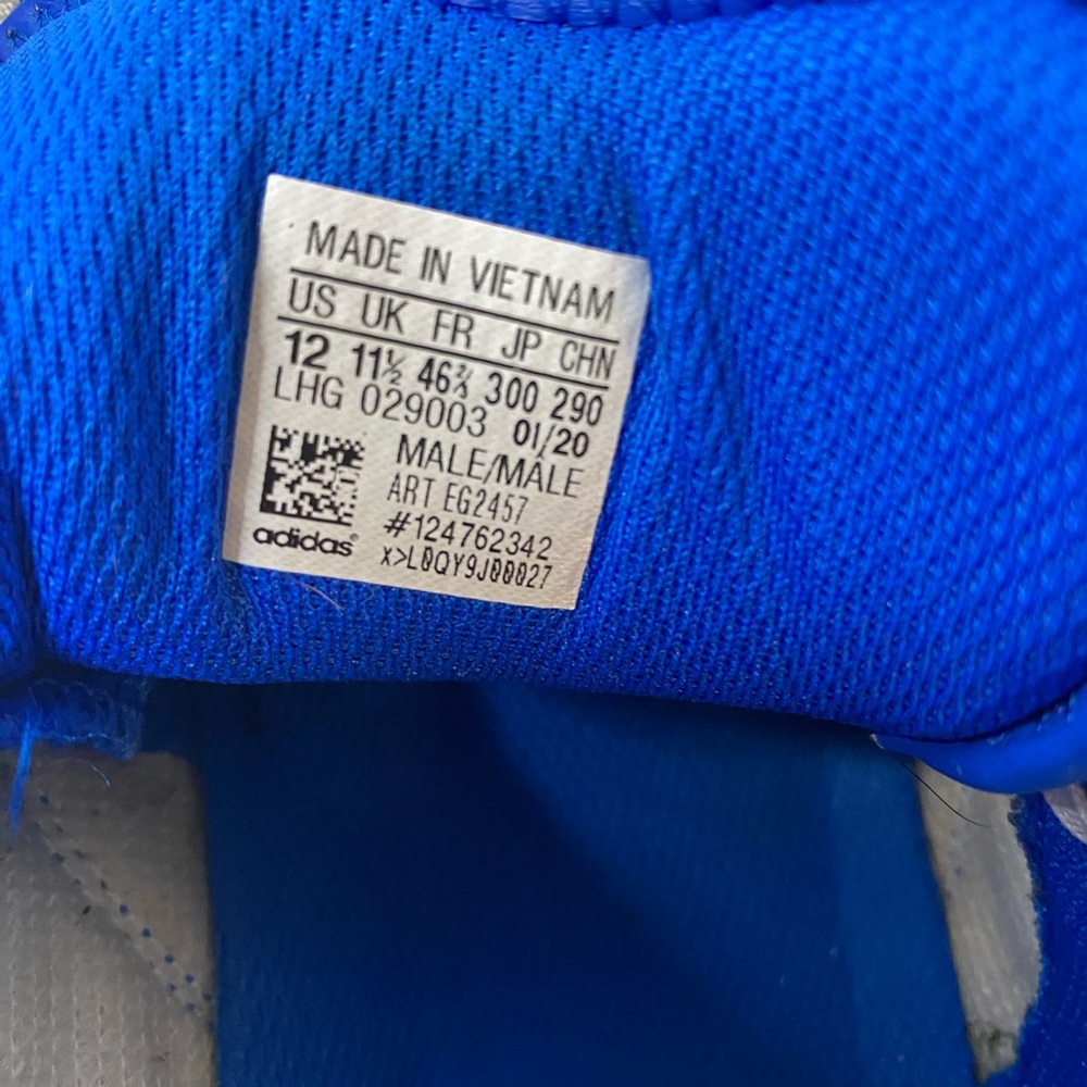 adidas Men's Blue and Yellow Sneakers - Picture 4 of 4